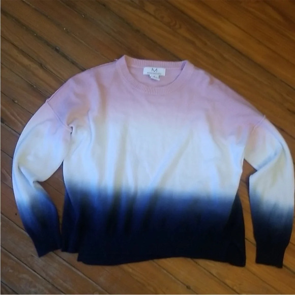 MAGASCHONI Ombre Drop-Shoulder Sweater Cotton Blend Size 1X - Picture 2 of 5